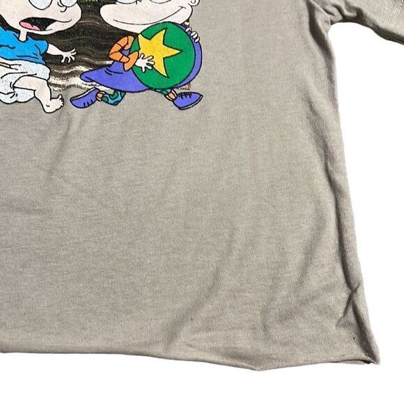 Nickelodeon Rugrats T-shirt Junior’s Size Small Tan Cropped Short Sleeve Tee NEW - Picture 4 of 9